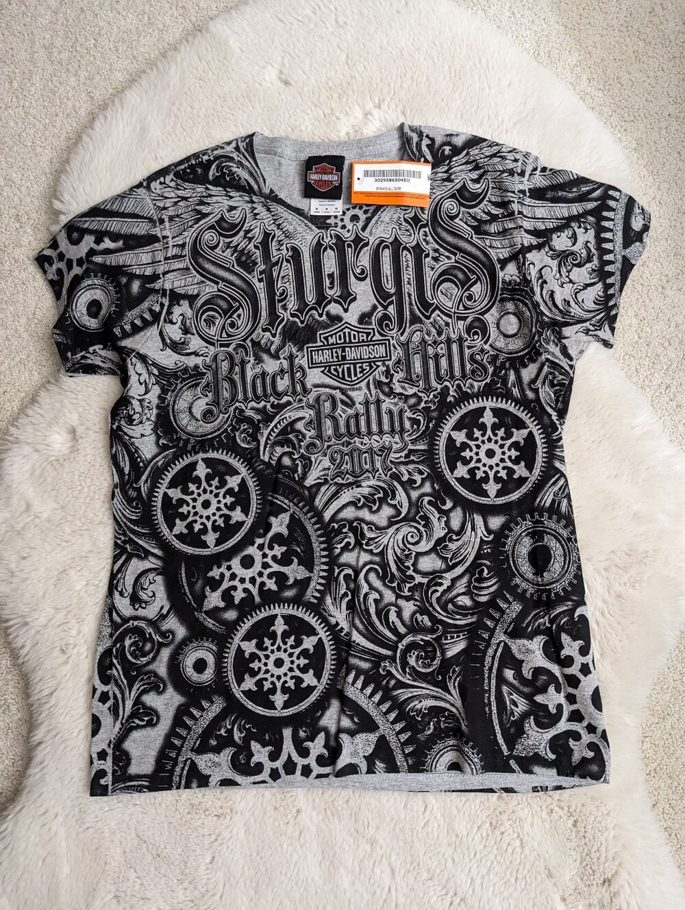 Harley-Davidson Sturgis Black Hills Rally 2017 Tee Women's M NWT Gray